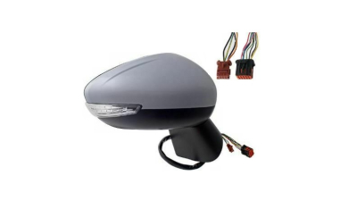 Oglinda usa exterioara Citroen C3 Aircross, 10.2017-, partea Dreapta, reglare electrica; grunduit; incalzit; sticla convexa; geam cromat; Senzor de temperatura; rabatabil; 10 gauri / 10 pini; cu Lucas; cu lampa perimetru, View Max