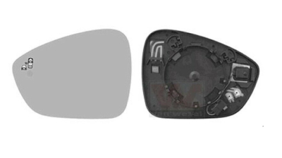 Geam oglinda exterioara cu suport fixare Citroen C4 Picasso, 06.2013-, Stanga, incalzita; geam convex; cromat; cu functie detectie unghi mort, View Max