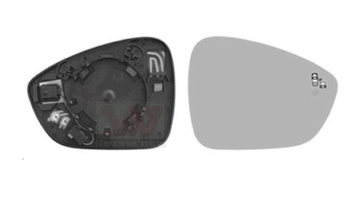 Geam oglinda exterioara cu suport fixare Citroen C4 Picasso, 06.2013-, Dreapta, incalzita; geam convex; cromat; cu functie detectie unghi mort, View Max