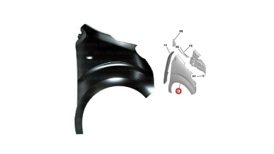 Aripa fata Citroen Jumpy/Spacetourer, 06.2016-; Opel Vivaro, 08.2014-10.2019; Opel Zafira Life, 08.2019-; Peugeot Expert/Traveller, 06.2016-; Toyota Proace, 06.2016-, parte montare Fata, Dreapta, BestAutoVest 23V102