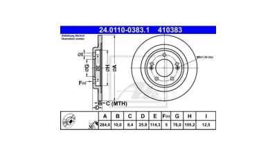 Set discuri frana Hyundai I30 (Gd), 06.2011-, I30 Coupe, 05.2013-, I30 Estate (Gd), 06.2012-; Kia Cee`D Sportswagon (Jd), 09.2012-, Cee'd (Jd), 05.2012-, Cee'd Estate Van (Jd), 07.2012-, Pro CeeÂ´D (Jd), 03.2013-, ATE 24011003831