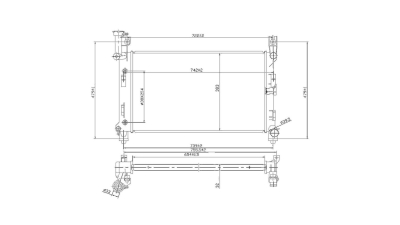 Radiator racire Chrysler Voyager, 10.1992-12.1995, Motorizare 3.0 V6 105kw; 3, 8 V6 119kw Benzina, tip climatizare cu/fara AC, cutie M/A, dimensiune 650x365x32mm, Cu lipire fagure prin brazare, Aftermarket