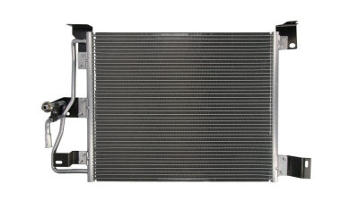 Condensator climatizare Jeep Grand Cherokee, 01.1993-04.1999, motor 4.0 R6, 131 kw/138kw/142kw; 5.2 V8, 164 kw benzina, full aluminiu brazat, 600 (590)x435x26 mm, fara filtru uscator