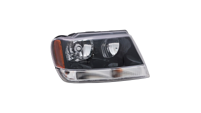 Far JEEP GRAND CHEROKEE (WJ/WG), 2002-12.2004, partea dreapta, TYC, Tip=USA; HB3A+HB4A; manual; lucas alb, reflector negru; Omologare: SAE; halogen