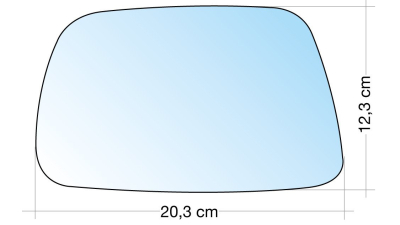 Geam oglinda Jeep Grand Cherokee (Wj/Wg) 05.1999-12.2004 Partea Stanga Crom Asferica Fara Incalzire
