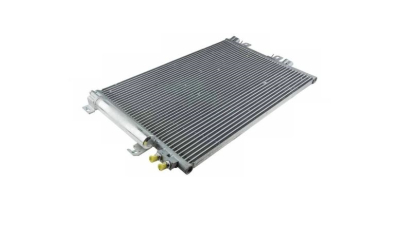 Condensator climatizare Dodge Caliber, 01.2011-2012, motor 2, 0 115kw; 2.4, 126 kw benzina, cutie CVT, full aluminiu brazat, 665(620)x428x16 mm, Condensor cu racitor ulei cutie de viteze integrat si uscator