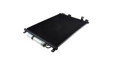 Condensator climatizare Chrysler 300C SRT8; 300 C (LX, LE), 06.2005-12.2008, motor 6.1 V8, 317 kw benzina, cutie automata, full aluminiu brazat, 640 (596)x455x20 mm, Condensor cu racitor ulei cutie de viteze integrat si uscator