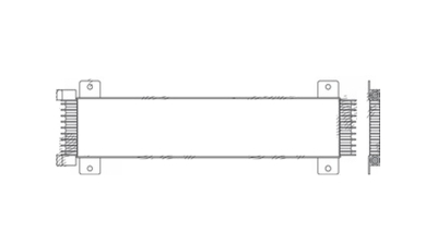 Radiator racire ulei motor, termoflot Chrysler Pacifica, 2004-2007, motor 3.5 V6, 184 kw; 3.8 V6, 160 kw, benzina, cv automata, 584x109x23 mm, racitor transmisie, din aluminiu