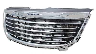 Grila radiator Chrysler Town Country, 11.2011-, crom/negru, 68100692AA, 24V105