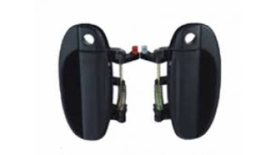 Maner usa exterior Chevrolet Aveo (T200), 2003-03.2006, Daewoo Kalos (Klas/T200), 2003-2006, negru/texturat, 96541631, Fata Stanga