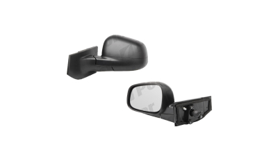 Oglinda exterioara Chevrolet Spark (M300) 01.2010-2012 partea stanga View Max crom convex carcasa neagra reglare manuala prin cablu fara incalzire