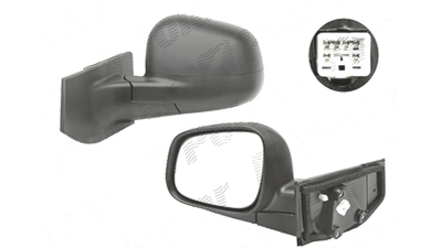 Oglinda exterioara Chevrolet Spark (M300), 01.2010-2012, Stanga, reglare electrica; carcasa neagra; incalzita; geam convex; cromat; 5 pini, View Max