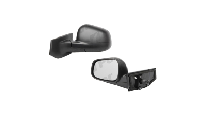 Oglinda exterioara Chevrolet Spark (M300) 01.2010-2012 partea dreapta View Max crom convex carcasa neagra reglare manuala prin cablu fara incalzire