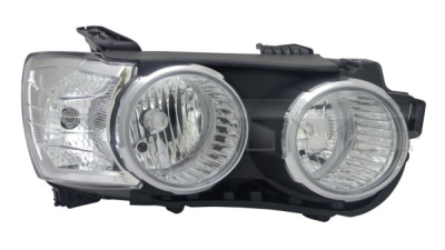 Far Chevrolet Aveo (T300), 05.2011-2014, Electric, tip bec H1+H7, omologare ECE,cu motoras, argintiu, 96831092, Dreapta, marca Depo