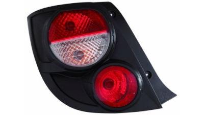 Stop spate lampa Chevrolet Aveo (T300), 05.11- Hatchback, omologare ECE, spate, lampa ceata spate,fara cablaj,negru, 95470359, Stanga