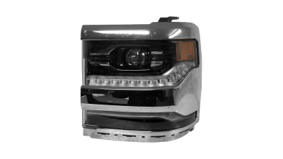 Far CHEVROLET SILVERADO, 2016-12.2019, partea stanga, TYC, cu "lumina timp de zi" tip LED; Tip=USA; LED; manual; argintiu; Omologare: SAE; LED, modele 1500