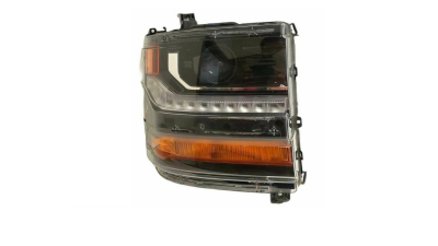 Far CHEVROLET SILVERADO, 2016-12.2019 model 1500, partea Dreapta, Taiwan, cu 'lumina timp de zi' tip LED; Tip=USA; D5S+PY27/7W; manual; argintiu; fara bec descarcare; fara ballast; xenon;
