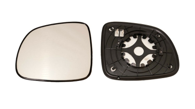 Geam oglinda exterioara cu suport fixare Chevrolet Captiva (Klac), 07.2011-, Stanga, incalzita; geam convex; cromat