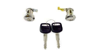 Set yale inchidere Daihatsu Charade (G100/G102), 1987-1993, cu chei, cu 2 butuci blocare usa, stanga/dreapta, 69051/2-87705,