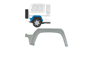 Segment exterior reparatie aripa spate Daihatsu Feroza (F300/F310), 01.84-12.1998, Rocky (F7/F8), 02.85-12.2001, spate, Dreapta
