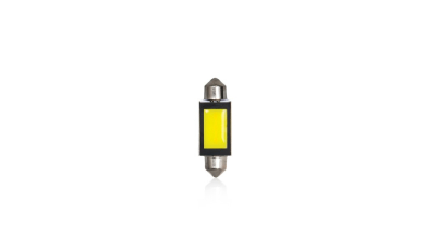 Set 2 becuri auto Vecta LED COB-3W 12V T11/39mm P29T leduri alb sofit Festoon 