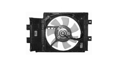 GMV radiator electroventilator Nissan Micra (K11), 08.1992-02.2003, Motorizare 1, 0 1 16v/1, 3i 16v Cv Manuala/Automata; 1, 4 I 16v / 1, 5 D Cv Manuala Diesel/Benzina, tip climatizare cu AC, dimensiune 90W/250mm, cu 2 pini, plastic, mm, Aftermarket