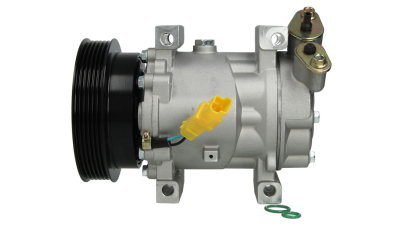 Compresor aer conditionat Nissan Kubistar, 2003-2008, Micra, 2003-2010 motorizare 1.5 dci, diesel, rola curea 125 mm, 6 caneluri, tip Sanden: SD6V12