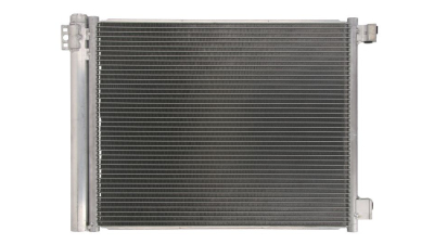 Condensator climatizare Nissan Micra, 04.2011-2017, Micra (K13); Note (E12), motor 1.2, 72 kw benzina, cutie manuala/CVT, full aluminiu brazat, 515(475)x400x16 mm, cu uscator si filtru integrat