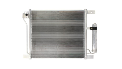 Condensator climatizare Nissan Juke (F15), 06.2010-, motor 1.6 T, 140 kw benzina, cutie CVT, full aluminiu brazat, 490(445)x410(395)x16 mm, cu uscator filtrat