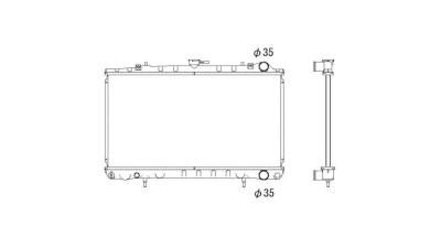 Radiator racire Nissan Sx (S13), 09.1988-05.1993 Model 240sx, Motorizare 2, 4 105kw Benzina, cutie Manuala, dimensiune 647x360x16mm, Cu lipire fagure prin brazare, Aftermarket
