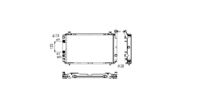 Radiator racire Nissan Sunny (B12/N13), 06.1986-06.1990, Motorizare 1.0; 1, 3; 1, 5; 1, 6 Benzina, tip climatizare Cu/fara AC, cutie automata, dimensiune 587x348x26mm, Cu lipire fagure prin brazare, Aftermarket
