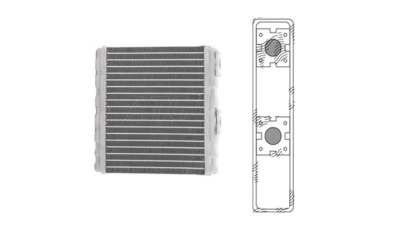 Radiator Incalzire Nissan Micra, 12.1982-06.1992, motor 1.0/2.0 T, 1.2; 1.3; benzina, aluminiu mecanic/plastic, 150x180x33 mm, 