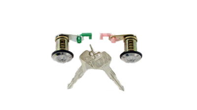 Set incuietoare NISSAN MICRA (K11), 07.1992-2003; PRIMERA (P10), 1991-1996; SUNNY (N14), 1991-1996; TERRANO II (R20) (ESP), 03.1993-08.1999, fata, partea stanga+dreapta, cu chei; cu 2 butuc cheie
