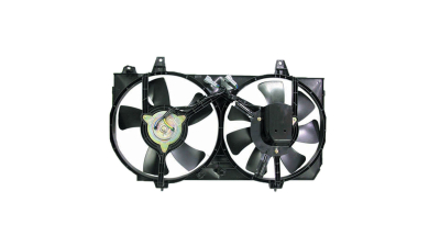 GMV radiator electroventilator Nissan Primera, 1996-2001, Motorizare 1, 9 Dci 88kw; 2, 0 103kw; 2, 2 Dci 102kw Diesel/Benzina, dimensiune 320/320mm, 4+4 pini, fara pre-rezistormm, Aftermarket