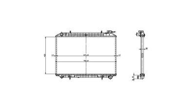 Radiator racire Nissan Serena (Esp), 01.1995-2002, Motorizare 2, 3 D 55kw Diesel, tip climatizare fara AC, cutie Manuala, dimensiune 685x423x24mm, Cu lipire fagure prin brazare, Aftermarket