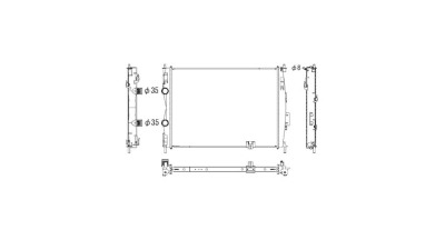 Radiator racire Nissan Qashqai, 10.2006-2013, Motorizare 2.0 103kw Benzina, tip climatizare Cu/fara AC, cutie automata, dimensiune 591x440x26mm, Cu lipire fagure prin brazare, Aftermarket