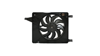 GMV radiator electroventilator Nissan Qashqai (J10), 02.2007-2013, dimensiune 385 mm, 2+2 pini, cu pre-rezistormm, Aftermarket