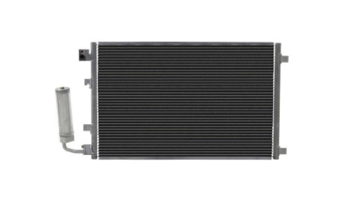 Condensator climatizare Nissan Qashqai/Qashqai +2 (J10), 02.2007-04.2014, motor 1.6, 85 kw benzina, cutie manuala, full aluminiu brazat, 643(600)x398(378)x16 mm, cu uscator filtrat