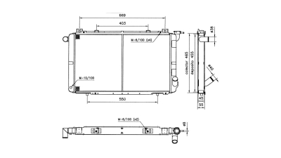 Radiator racire Nissan Patrol 260/Y60, 01.1990-1997, Motorizare 2, 8 Td 85kw; 4, 2 Td 85kw Diesel, cutie Manuala, dimensiune 740x452x32mm, Cu lipire fagure prin brazare, Aftermarket