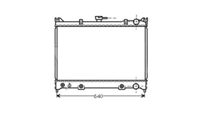 Radiator racire Nissan Laurel C32/C33, 02.1987-09.1987, Motorizare 2.0 77kw Benzina, tip climatizare Automat, Calsonic tip, diametru intrare/iesire 35/35mm, dimensiune 647x410x16mm, Cupru/Plastic, KOYO