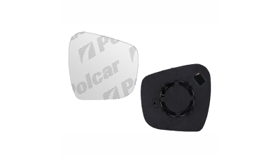 Geam oglinda exterioara cu suport fixare Nissan Navara (D23), 2016-, partea Dreapta, sticla convexa; geam cromat, Aftermarket