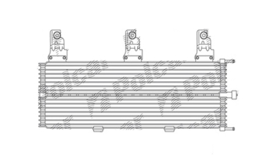 Radiator racire ulei motor, termoflot Nissan Navara, 05.2005-12.2016, motor 2.5 dci, 106/128 kw, diesel, 2.5, 115 kw, 4.0 V6, 198 kw, benzina, cv automata, 584x205x18 mm, racitor transmisie, din aluminiu brazat