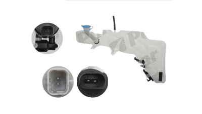 Rezervor spalator parbriz Nissan Navara/Frontier (D40)/Pathfinder (R51), 09.2004-, cu capac, cu senzor nivel lichid, cu pompa spalator faruri, cu pompa sprit parbriz