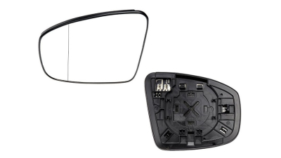 Geam oglinda exterioara cu suport fixare Infiniti Qx70 (S51), 2013-, Qx50 (J50), 2013- , Nissan Pathfinder (R52), 10.2012-, Murano (Z51), 11.2007-, Stanga, incalzita; geam asferic; cromat