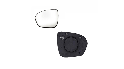 Geam oglinda exterioara cu suport fixare Dacia Duster, 10.2017-, partea Stanga, incalzit; sticla convexa; geam cromat, Aftermarket