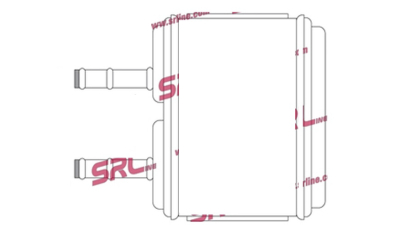 Radiator Incalzire Daewoo Tico, 01.1991-2000, motor 0.8, benzina, cutie manuala, fara AC, aluminiu brazat/aluminiu, 150x100x40 mm, SRLine