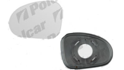 Geam oglinda Daewoo Matiz I (Klya/M100) 01.1998-12.2008 partea stanga Best Auto Vest crom convex fara incalzire