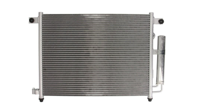 Condensator climatizare Chevrolet Aveo (T200, T250, T255), 01.2004-05.2008, motor 1.2, 53 kw; Kalos, 04.2003-2006, motor 1.2, 53 kw benzina, full aluminiu brazat, 585(540)x415x16 mm, cu uscator filtrat