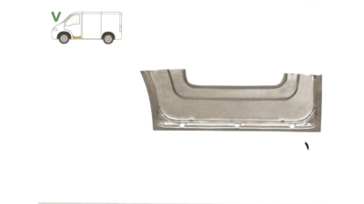 Panou reparatie usa Daewoo Lublin 1992-2007 Partea Stanga, Fata, inferior metal
