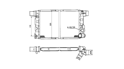 Radiator racire Fiat Cinquecento, 1991-1998, Motorizare 0.7 22/23kw Benzina, tip climatizare Cu/fara AC, cutie Manuala, dimensiune 310x250x34mm, Cu lipire fagure mecanica, RNBC